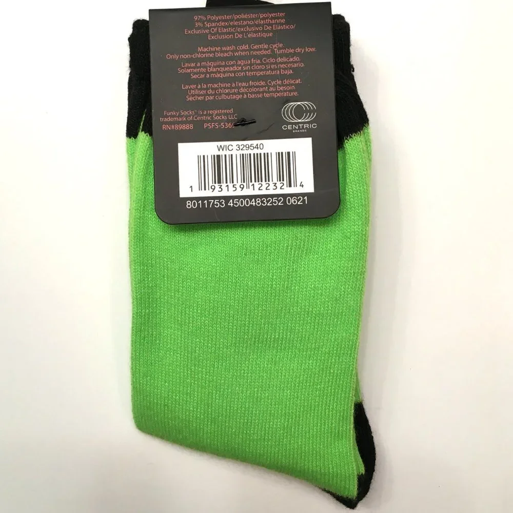 Green Monster Halloween Socks